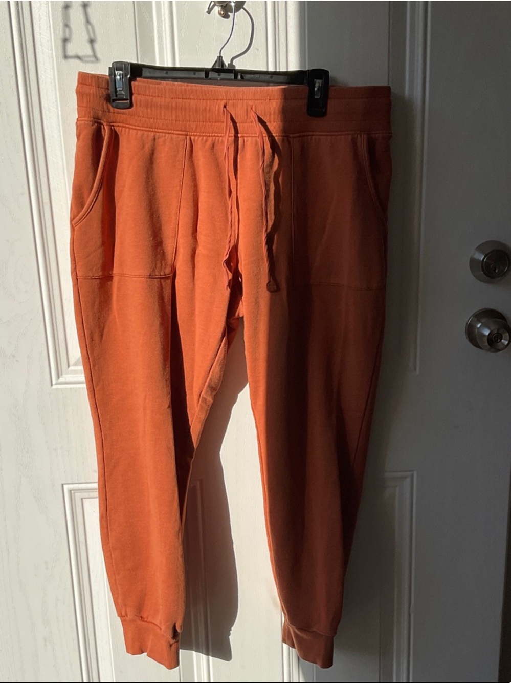 Natural Reflections Women's Rust Orange Drawstring Joggers